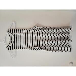 Caralase Women's Black and White Striped Tank Top